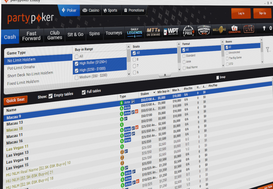 Partypoker Raises Rake Cap at High Stakes Cash Games