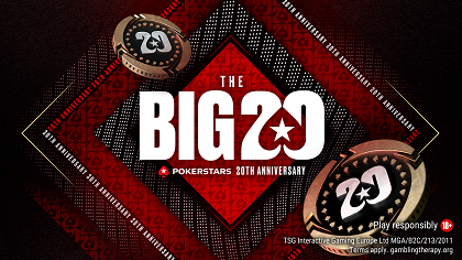 PokerStars merayakan ulang tahun dengan seri throwback 'The Big 20'