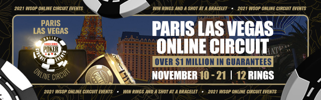 November WSOP.com Paris Online Circuit Series Menampilkan Jaminan $1M, 12 Cincin Emas
