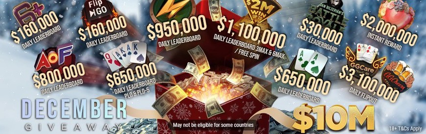 GGPoker is Giving Away Another $10,000,000 this December