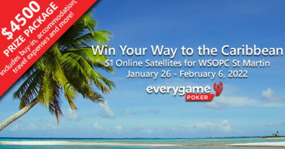 WSOPC Caribbean round two satellites now on offer at Everygame Poker