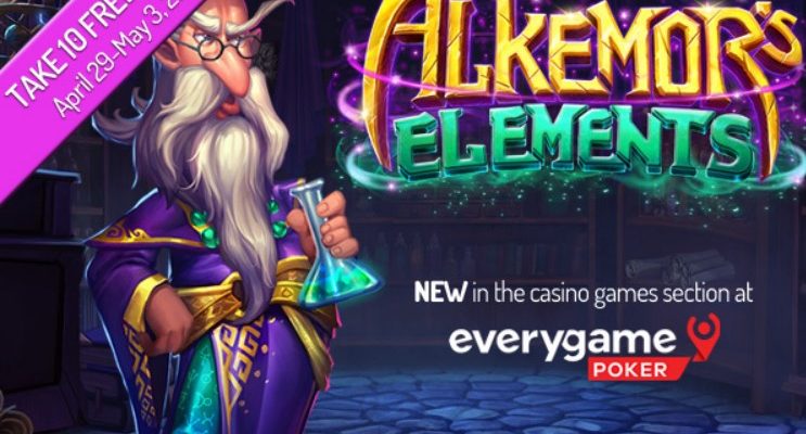 Everygame Poker adds new Alkemor’s Elements online slot with casino spins for members