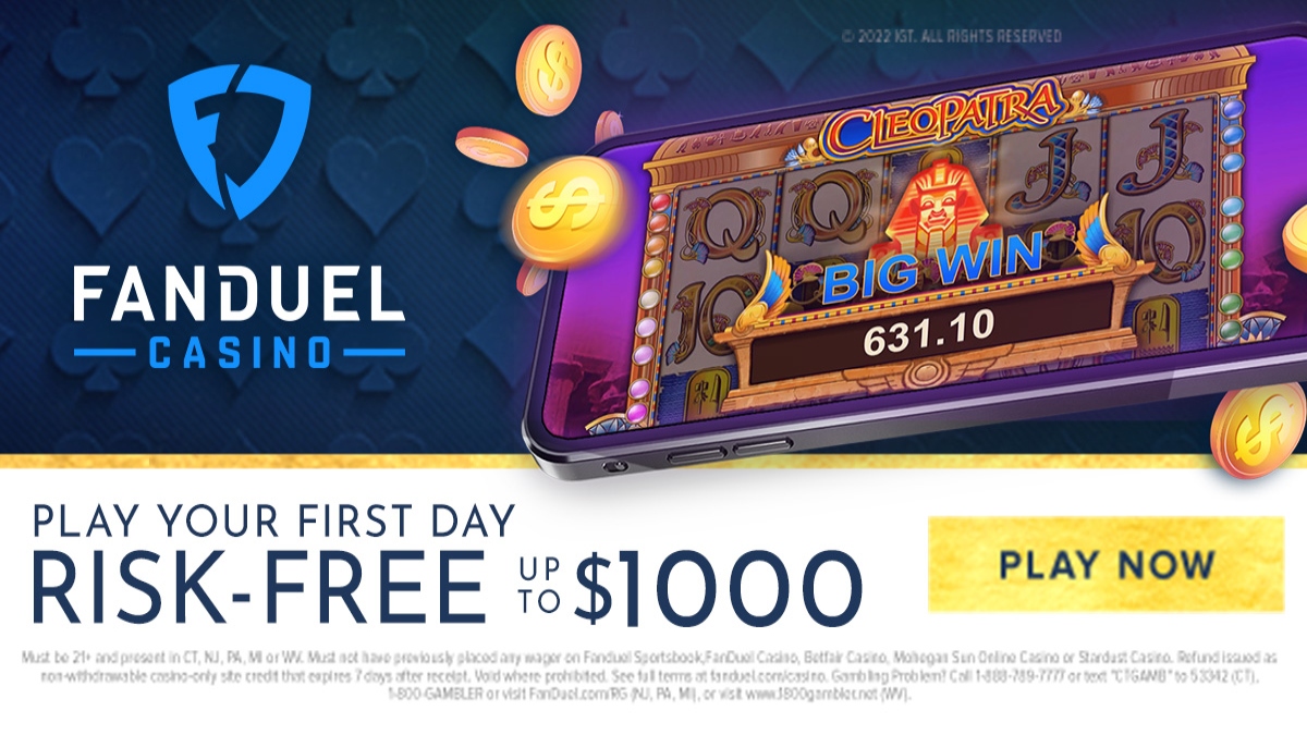 FanDuel Online Casino Bonus: Unlock a $100 In Site Credits & 24hr $1000 Risk-Free Window