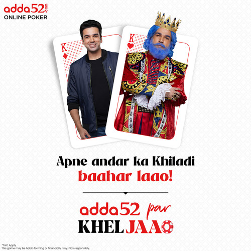 Adda52's new brand campaign 'Khel Jaao' aims to take Poker to every Indian