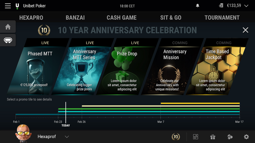 First on PRO: “Unprecedented” Celebrations: Unibet Poker’s 10th Anniversary Promotions